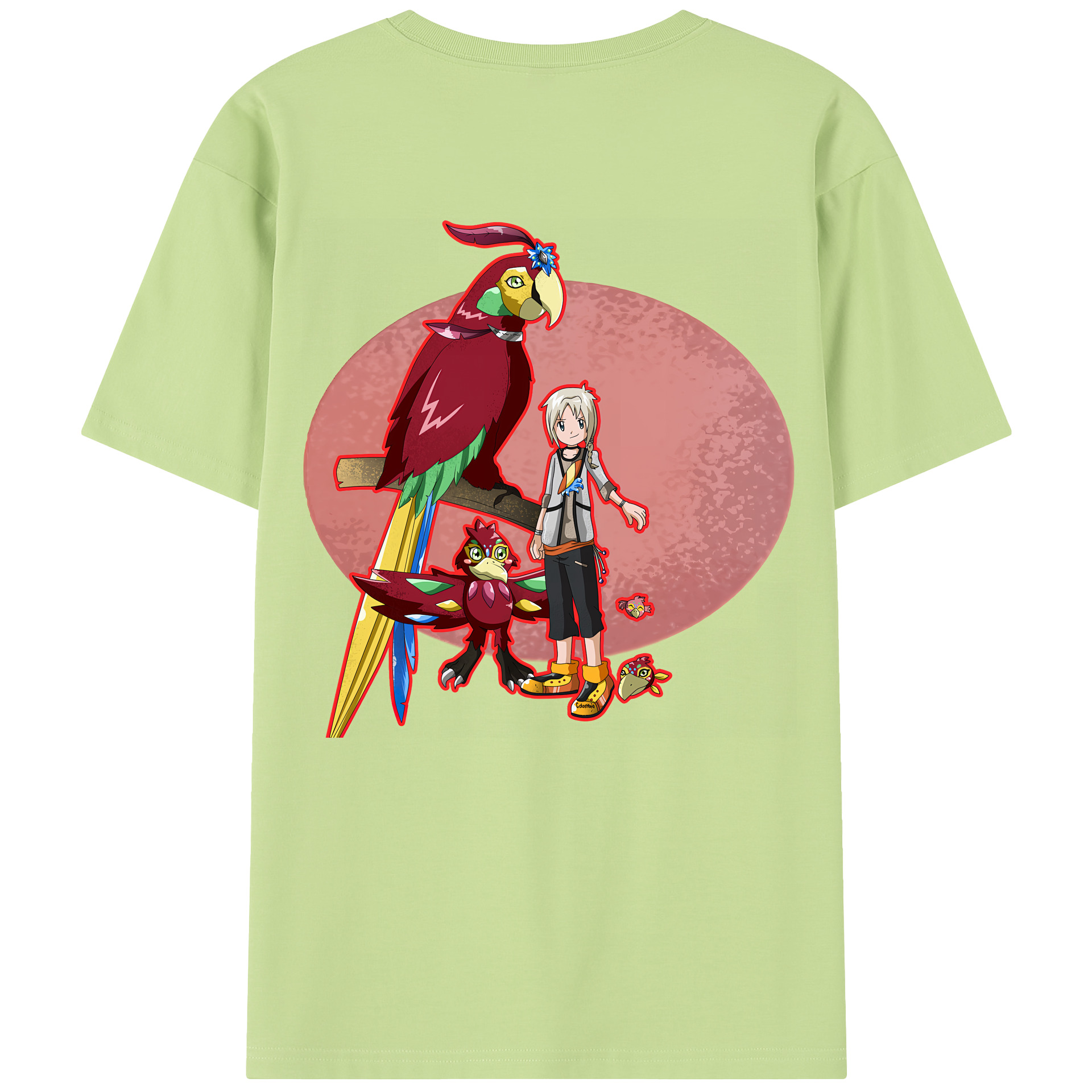 （画像用） Digimon デジタルモンスター/デジモン 綿100％半袖Tシャツ（背面プリント）